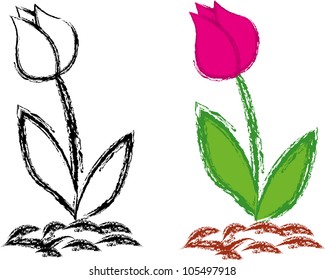 Sketch tulip