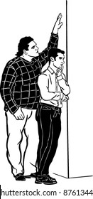 sketch of the two guys watching from the corner