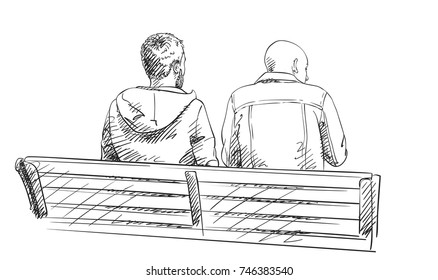 Friends Sitting On Bench Images, Stock Photos & Vectors | Shutterstock