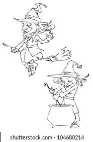 Sketch of two witches