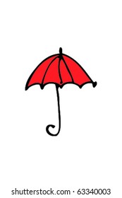 sketch an umbrella