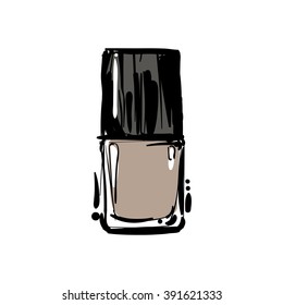  Sketch vector brown nail polish