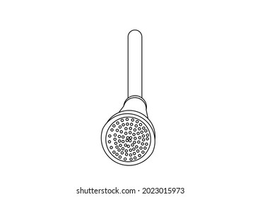 Sketch vector design of a shower used for a bath
