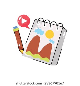 Sketch vector filled outline Sticker. EPS 10 file