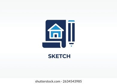 Ilustración aislada del Vector del bosquejo, del icono o de la muestra del logotipo