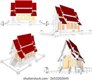 esboço vetor ilustração design arquitetura edifício templo sagrado adoração deusa deus clássico vintage étnico tradicional
