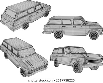 sketch vector illustration design of classic vintage luxury old car vehicle
