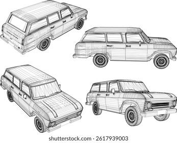 sketch vector illustration design of classic vintage luxury old car vehicle