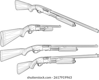 Skizze, Vektorgrafik-Design-Bild eines klassischen alten langläufigen Gewehr Waffe Jahrgang ethnisch
