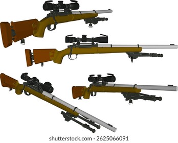Croquis de diseño de Ilustración vectorial Imagen de un clásico viejo arma de rifle de cañón largo Vintage étnico