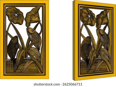 Ilustración vectorial de boceto de diseño de Imagen de decoración de adorno de decoración
