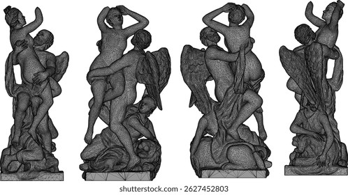sketch vector illustration design sclupture statue classic vintage ethnic european roman greek