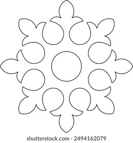 Sketch vector illustration drawing silhouette design ornament ornate icon logo symbol engraving rosette floral classic vintage ethnic with white baground