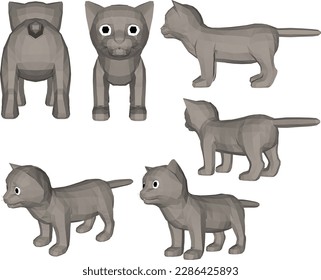 Skizze, Vektorgrafik einer Orangenkatze auf Haustieren 