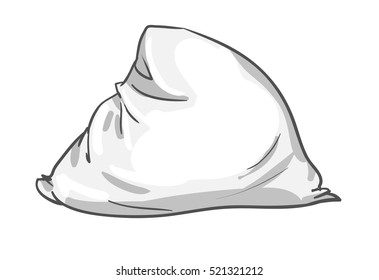 sketch vector illustration pillow