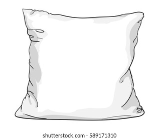 sketch vector illustration of pillow