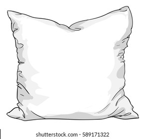 sketch vector illustration of pillow