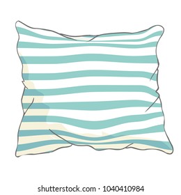 sketch vector illustration of pillow, art, pillow isolated, white pillow, bed pillow