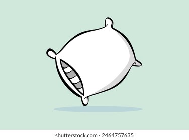 boceto Ilustración vectorial de almohada, arte, almohada aislada, almohada de la cama