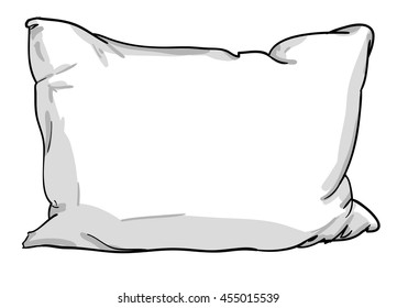 Bed with pillow hand drawn sketch icon Bed with pillow hand drawn outline  doodle icon bedroom furniture for sleep  bed  CanStock