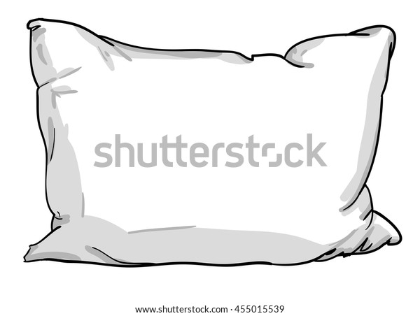 sketch vector illustration of pillow, art,\
pillow isolated, white pillow, bed\
pillow