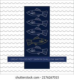 Esbozar ilustración vectorial - menú de pescado del restaurante. Carta de menú del mar. plantilla de diseño vintage, cartel.