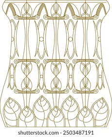 Sketch Ilustración vectorial silueta detalle de diseño ornamento decoración clásico antiguo vintage étnico europeo romano griego