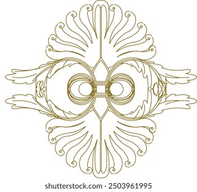 Sketch Ilustración vectorial silueta detalle de diseño ornamento decoración clásico antiguo vintage étnico europeo romano griego