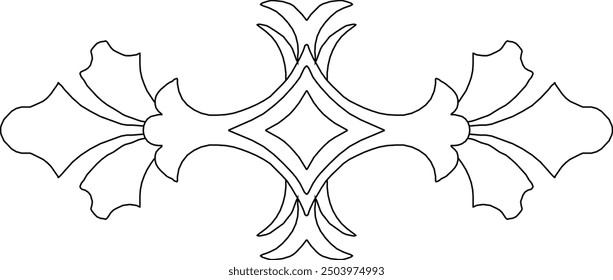 Sketch vector illustration silhouette design detail accessories ornament floral classic vintage ethnic