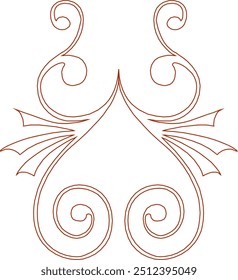 Esboço vetor ilustração silhueta desenho ornamento relevo ícone logotipo símbolo clássico vintage étnica floral tradicional 