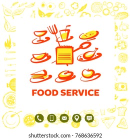 Sketch vector illustration. Template logo, banner, poster design for weight loss diet programm. Clock time to eat with fork and spoon. Food service. 