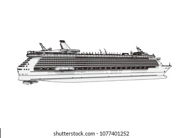 sketch of a vector liner cruise

