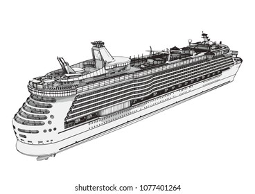 sketch of a vector liner cruise
