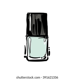  Sketch vector mint nail polish