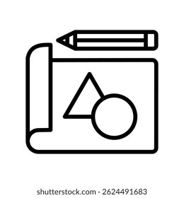 Sketch Vector outline icon. Eps10 file 
