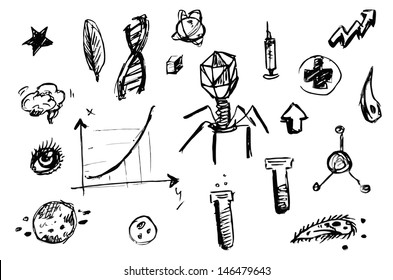 Sketch vector science icons