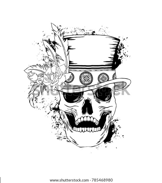 Sketch Vector Skull Illustration Vector Graphic Stock Vector (Royalty ...