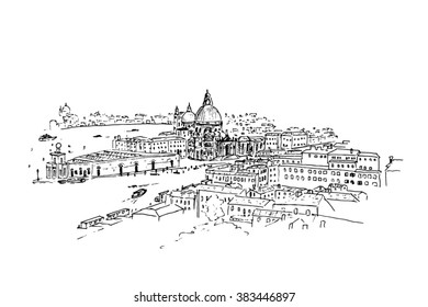 sketch of Venice. Italy.