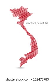 sketch Vietnam map,eps10