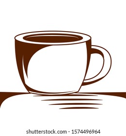 Sketch of a vintage coffee cup - Vectro illustration design