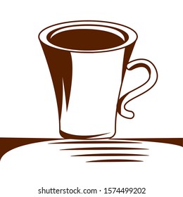 Sketch of a vintage coffee cup - Vectro illustration design