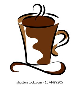 Sketch of a vintage coffee cup - Vectro illustration design