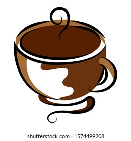 Sketch of a vintage coffee cup - Vectro illustration design