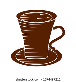Sketch of a vintage coffee cup - Vectro illustration design