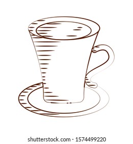 Sketch of a vintage coffee cup - Vectro illustration design