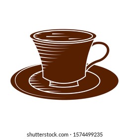 Sketch of a vintage coffee cup - Vectro illustration design