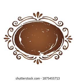 sketch vintage frame vector design