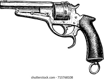 sketch of a vintage gun
