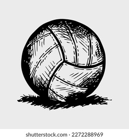 sketch of the volleyball, isolated on white background