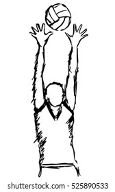 sketch volleyball player
